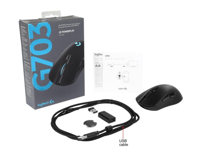 Геймърска мишка Logitech, G703, Оптична, Безжична, USB - Image 7