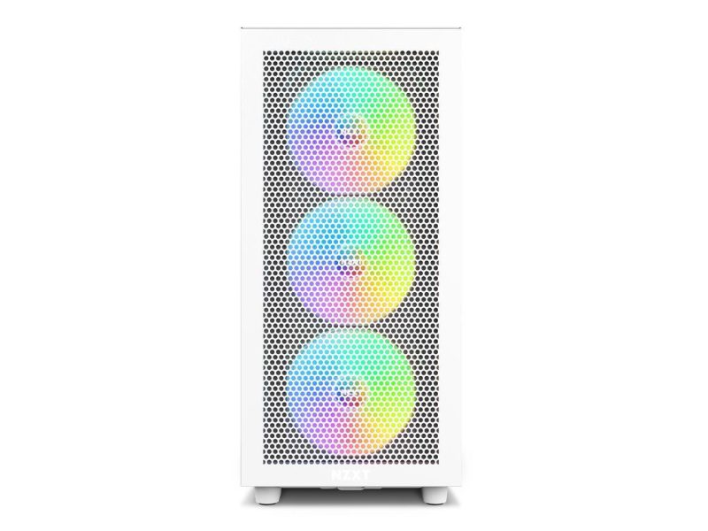 Кутия NZXT H7 Flow RGB Matte White Mid-Tower - Image 2