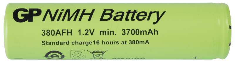 Акумулаторна батерия NiMH  380AFH-B 1.2V 3800mAh  7/5AF 1бр. GP BATTERIES - Image 2