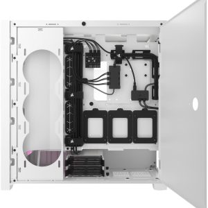 Кутия Corsair iCUE 5000D RGB Airflow Mid Tower, Tempered Glass, Бяла - Image 8