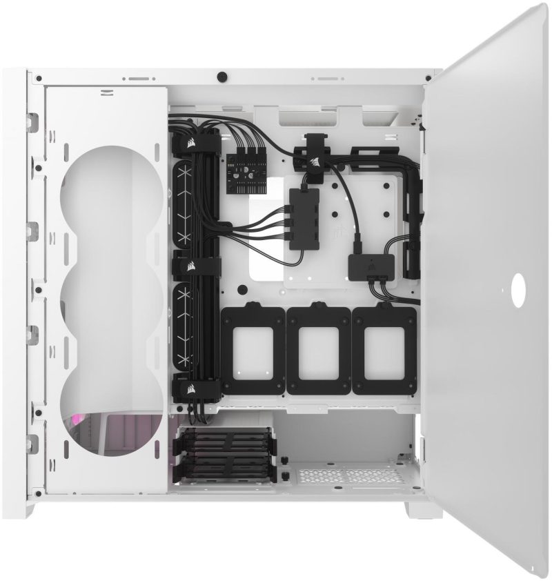 Кутия Corsair iCUE 5000D RGB Airflow Mid Tower, Tempered Glass, Бяла - Image 8