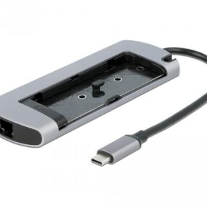 Докинг станция Delock USB-C, M.2 слот за SSD, HDMI, Gigabit LAN, 2xUSB-A, USB-C, Сива - Image 2