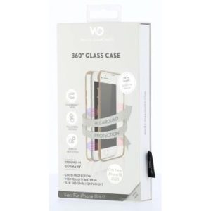 Гръб HAMA White Diamonds, 360° стъкло, за Apple iPhone 7/8/SE 2020, Златист - Image 2
