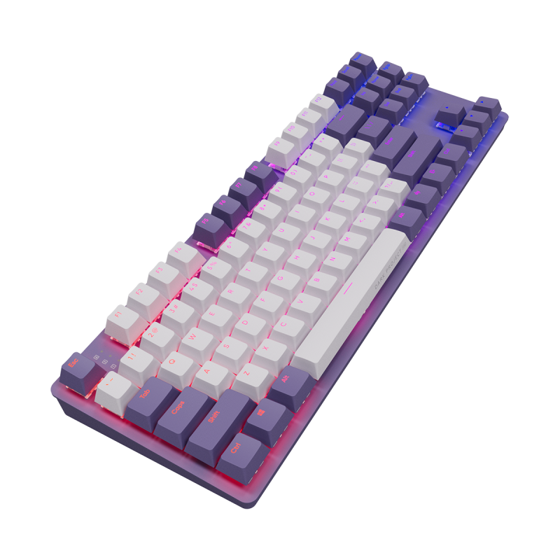 Геймърскa механична клавиатура Dark Project KD87A Violet - G3MS Sapphire Switches, RGB, PBT Keycaps - Image 5