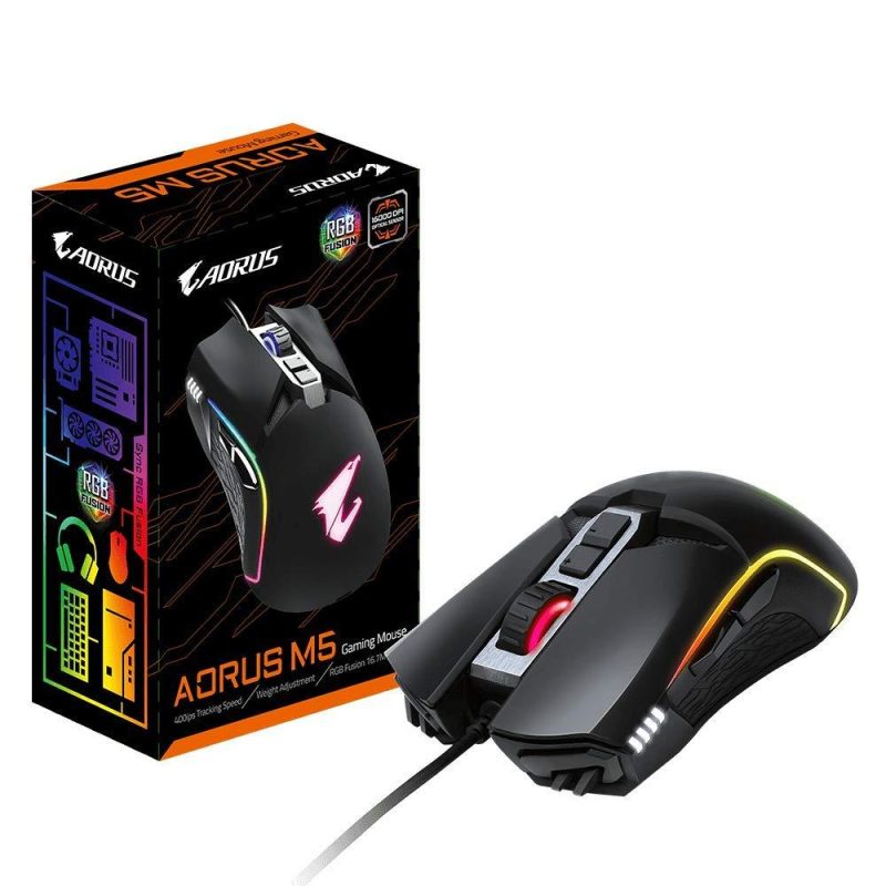 Геймърска оптична мишка Gigabyte Aorus M5 RGB Fusion - Image 6
