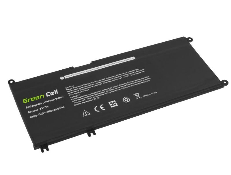 Батерия за лаптоп GREEN CELL, Dell 33YDH, Dell Inspiron G3 3579, 3779, G5 5587, G7 7588, 7577, 7773, 7778, 7779, 7786, Latitude 3380, 3480, 3490, 3590, 15.2V, 3400mAh - Image 2