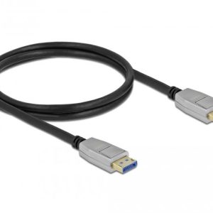 Кабел Delock DisplayPort 2.0 мъжко - DisplayPort мъжко, 1.0м, 10K, Черен