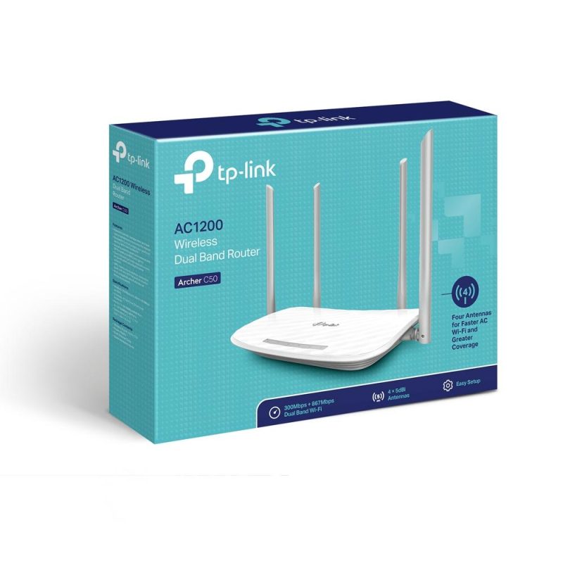 Безжичен рутер TP-Link Archer C50 AC1200, 2.4/5 GHz, 300 - 867 Mbps, 10/100 - Image 3