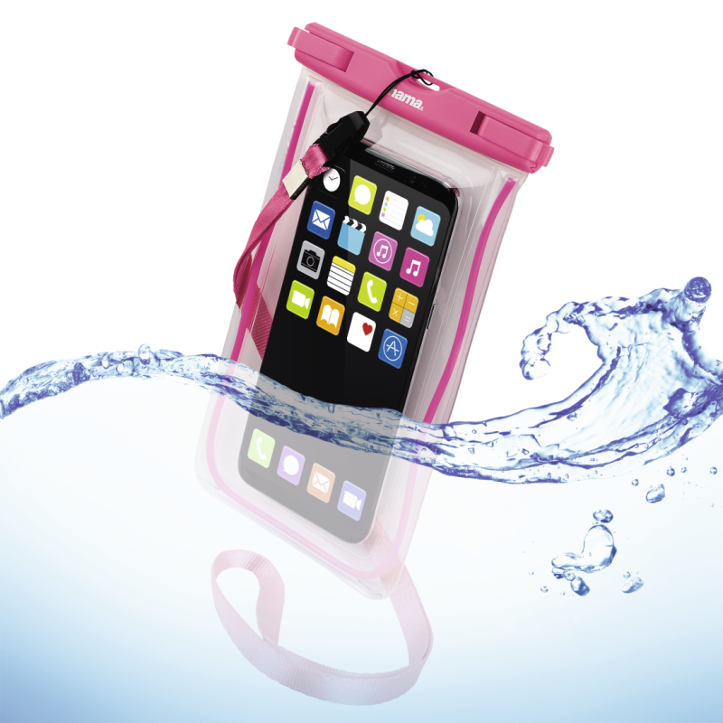 Чанта за смартфон HAMA Playa, Размер XXL, Водоустойчива IPX8, Прозрачен/Розов - Image 3