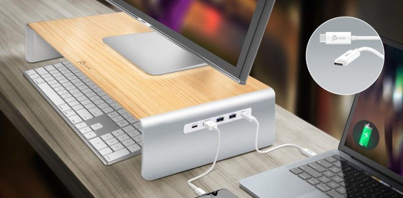 Поставка за монитор  j5create JCT425 8 в 1  USB Type-C/PD/4K HDMI/ 6-Port USB 3.0 - Image 2