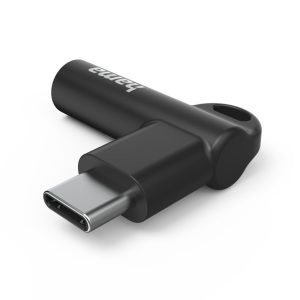 Адаптер Hama, USB-C – 3,5 mm жак, Aux, 90°, 201701 - Image 3
