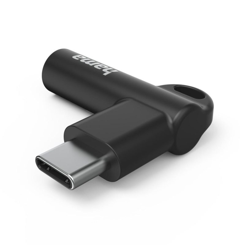 Адаптер Hama, USB-C – 3,5 mm жак, Aux, 90°, 201701 - Image 3