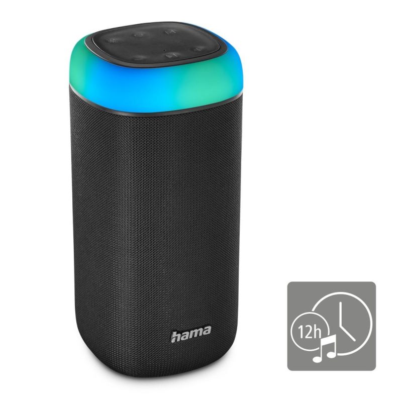 Блутут колонка HAMA Shine 2.0, 30W, LED, Защита от вода, Черна, 188228 - Image 3