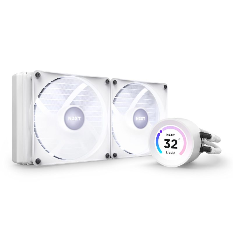 Охладител за процесор NZXT Kraken Elite RGB 280 White, Customizable LCD Display - Image 9