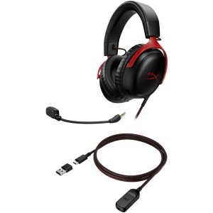 Геймърски слушалки HyperX Cloud III, Микрофон, Черно/Червено - Image 6