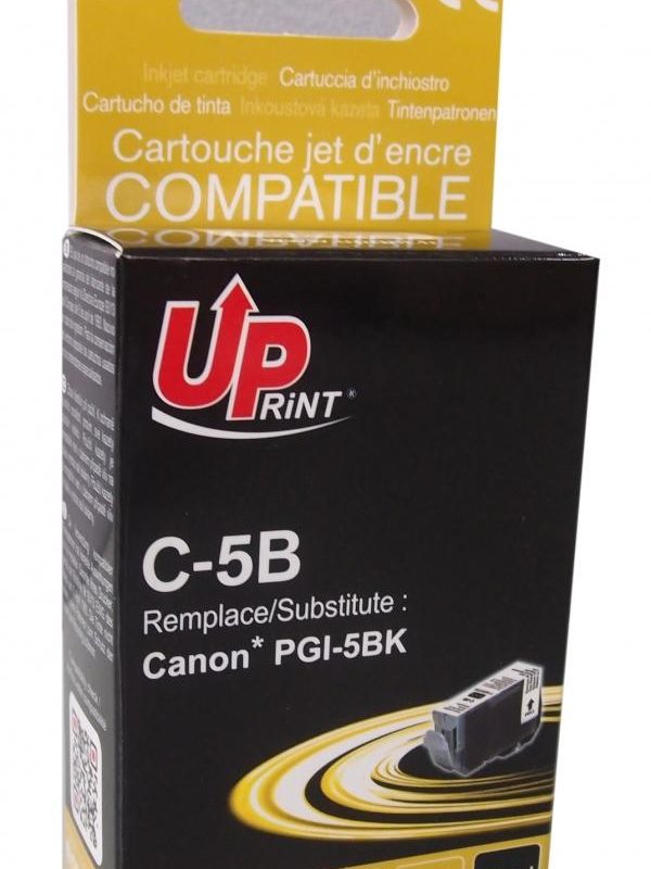 Мастилница UPRINT PGI-5 CANON, С чип, Черен