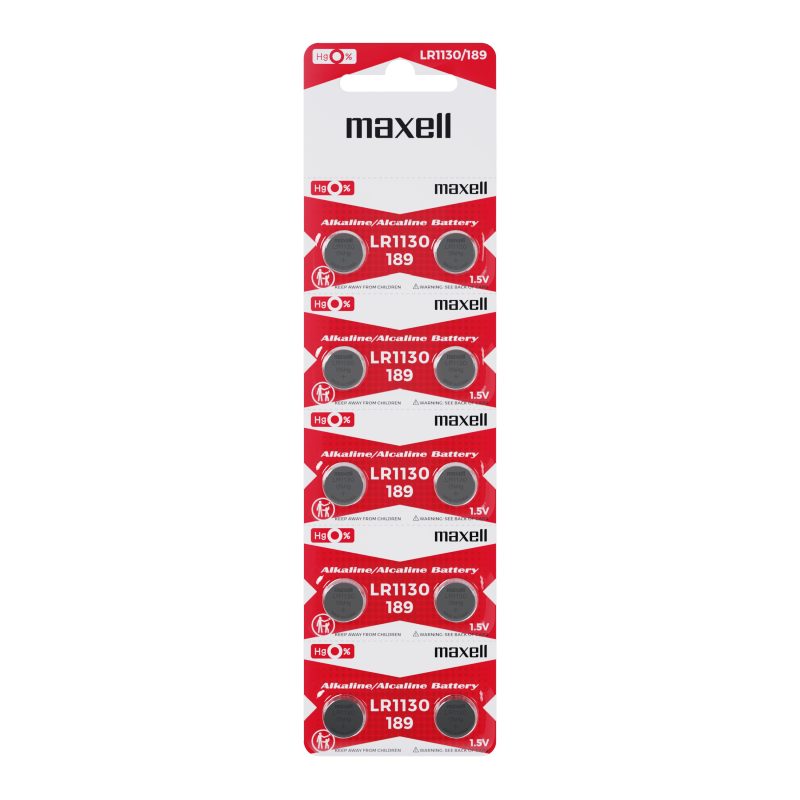 Бутонна алкална батерия MAXELL LR-1130 AG10 1.55V 10 бр./pack  цена за 1 бр. - Image 3