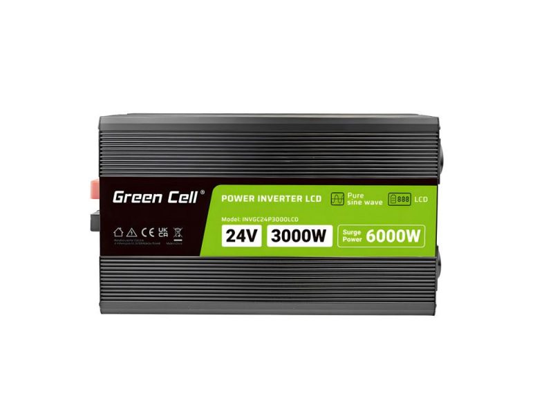 Инвертор GREEN CELL, 24/220V,  DC/AC, 3000W/6000W, чиста синусоида - Image 2