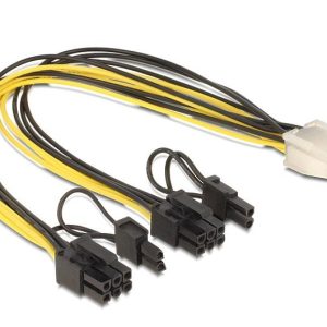 Кабел DeLock PCI Express power 6 pin женско > 2 x 8 pin мъжко, 30 cm - Image 2