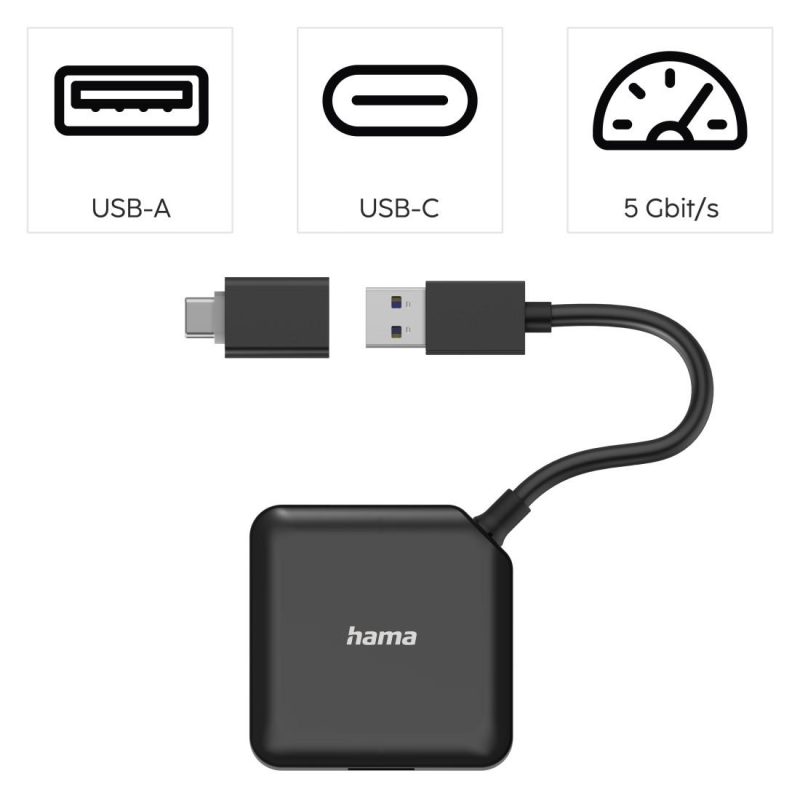 USB-А хъб, 4-портов, HAMA-200116 - Image 6
