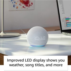 Преносима смарт тонколона Amazon Echo Dot 5 (5th Gen), Alexa, Часовник, Синя - Image 4