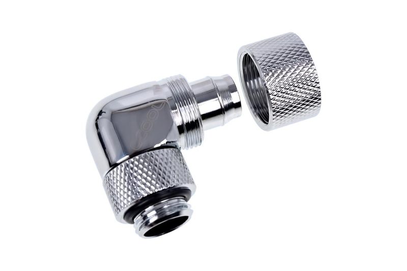 Фитинг Alphacool Eiszapfen, Удължител, 90°, 13/10mm, G1/4, Сребрист - Image 2