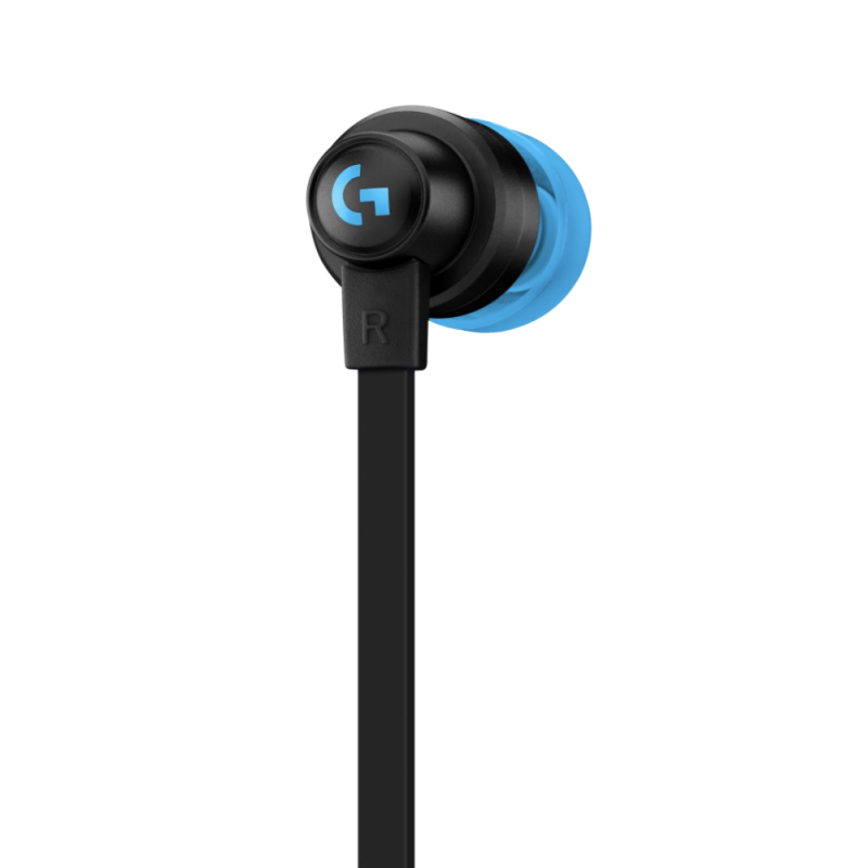Геймърски слушалки с микрофон Logitech G333 In-ear 3.5 mm + USB-C adapter, тапи жични, черни - Image 5