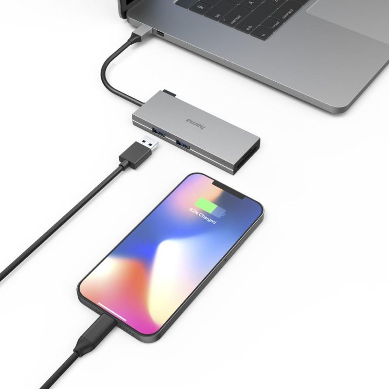 6-портов хъб USB-C, 2 x USB-A, USB-C, HDMI, SD, microSD - Image 6