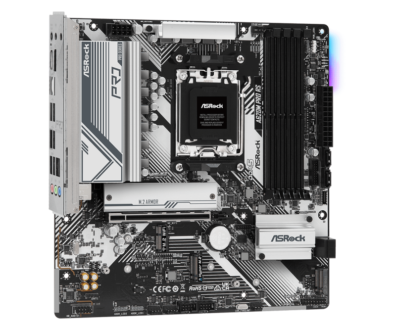 Дънна платка ASROCK A620M Pro RS, Socket AM5, mATX - Image 2