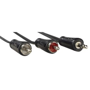 Аудио кабел HAMA, 3.5 mm жак мъжко - 2 x Чинч мъжко, 3.0 m, Стерео, Черен - Image 2