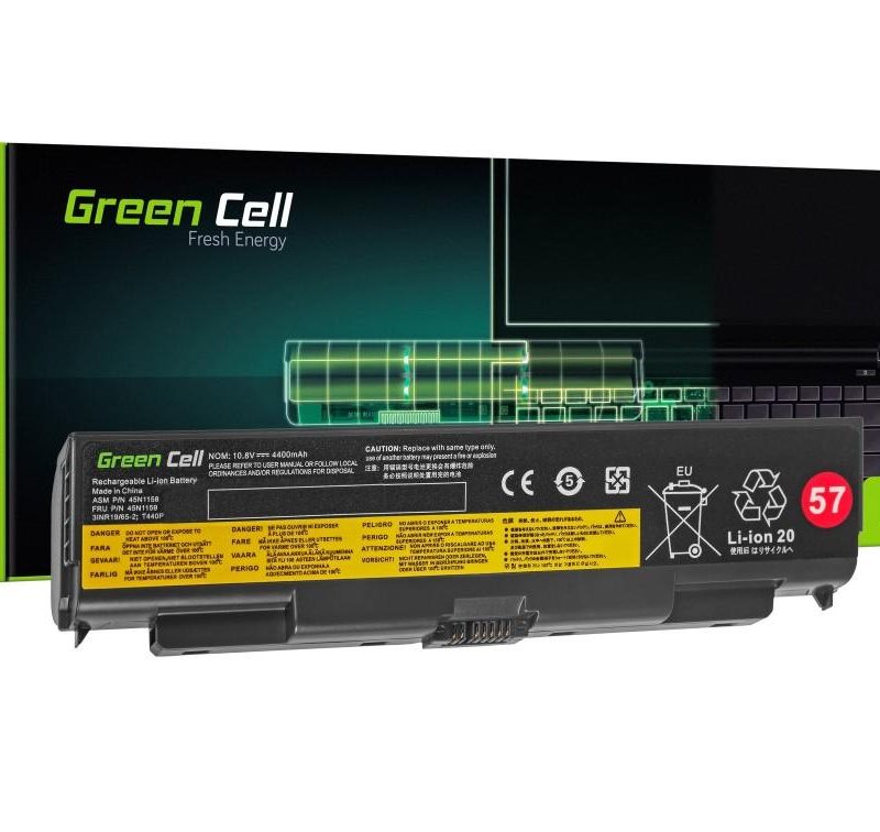 Батерия за лаптоп GREEN CELL, Lenovo ThinkPad T440P, T540P, W540, W541, L440, L540, 11.1V, 4400mAh