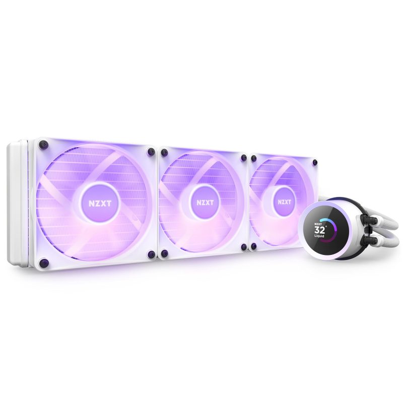 Охладител за процесор NZXT Kraken 360 RGB White, LCD Display - Image 5