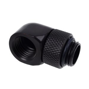 Въртящ се L-конектор Alphacool Eiszapfen, G1/4 AG auf G1/4 IG, Черен мат - Image 2
