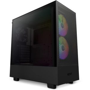 Кутия NZXT H5 Flow RGB Matte Black, Mid-Tower - Image 3