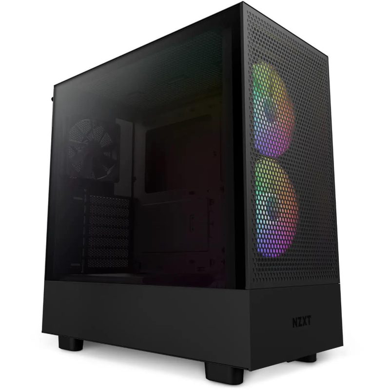 Кутия NZXT H5 Flow RGB Matte Black, Mid-Tower - Image 3