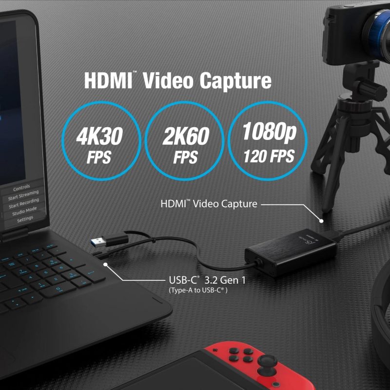 Кепчер адаптер j5create JVA11, HDMI - USB-C, 4K, Черен - Image 4