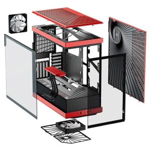 Кутия HYTE Y40 Tempered Glass, Mid-Tower, Червено и Черно - Image 7