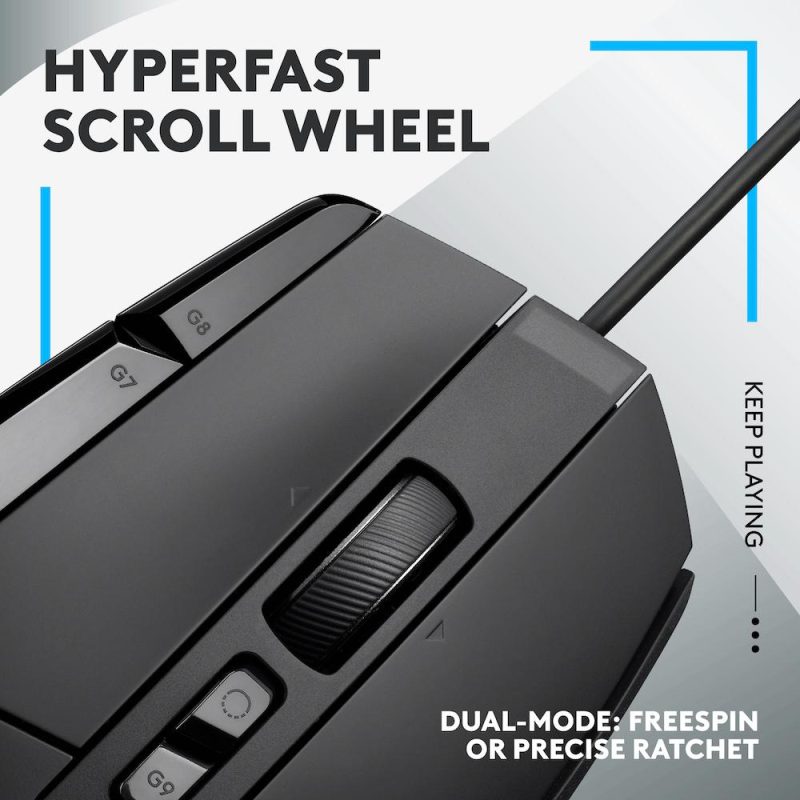 Геймърска мишка Logitech, G502 X, Оптична,  Жична, USB, Черна - Image 5