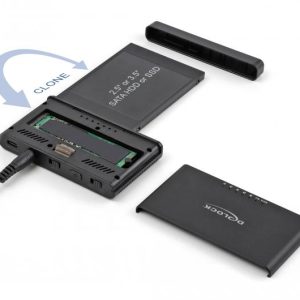 Конвертор Delock, USB-C - 1 x M.2 NVMe SSD + 1 x SATA SSD / HDD, Функция клониране - Image 4