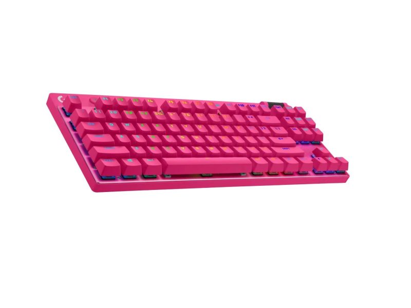 Геймърска механична клавиатура Logitech G Pro X TKL Lightspeed Tactile Switch, Magenta - Image 3