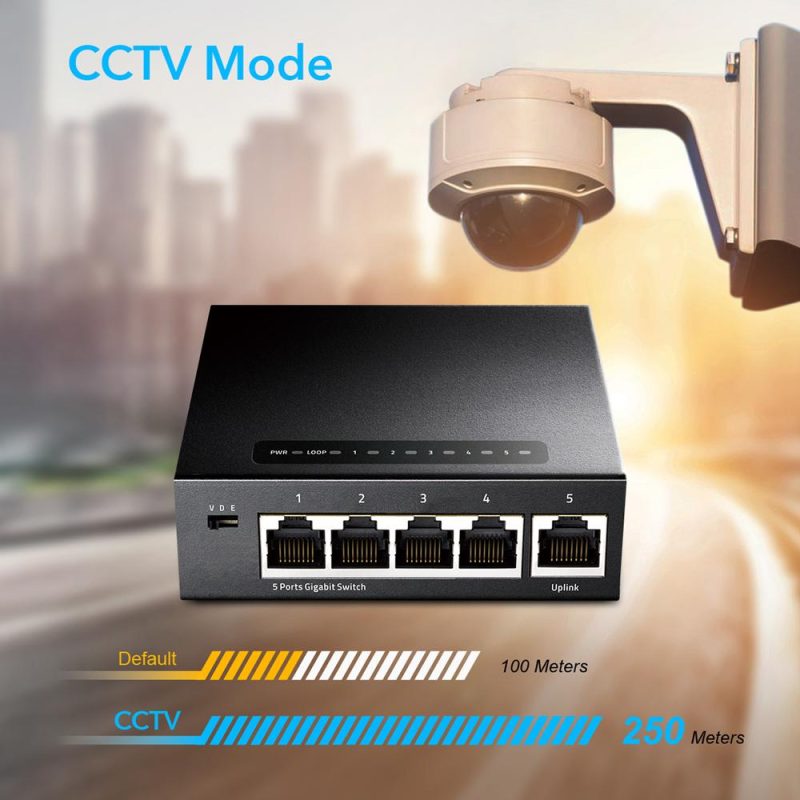 Суич Cudy GS105, 5 портов, 10/100/1000, Auto-MDI/MDIX - Image 6