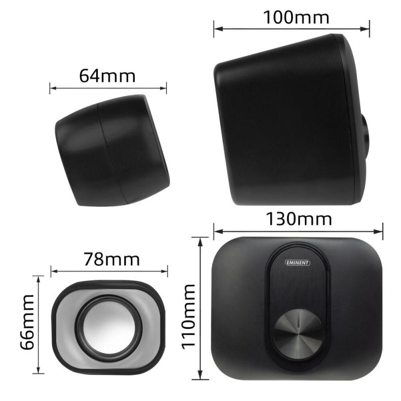 Озвучителна система EWENT Eminent 2.1, 3.5 mm, USB, 11W - Image 7