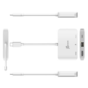 Мрежови адаптер/хъб/ j5create JCA351, Gigabit, 4K HDMI - Image 3