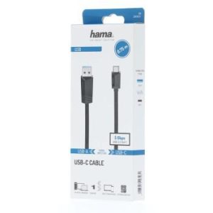 Кабел HAMA USB-C мъжко-USB-A мъжко, USB 3.2 Gen 1, 5Gbit/s, 0.75 м., Черен - Image 2