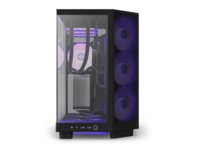 Кутия NZXT H6 Flow RGB Matte Black - Middle Tower - Image 2