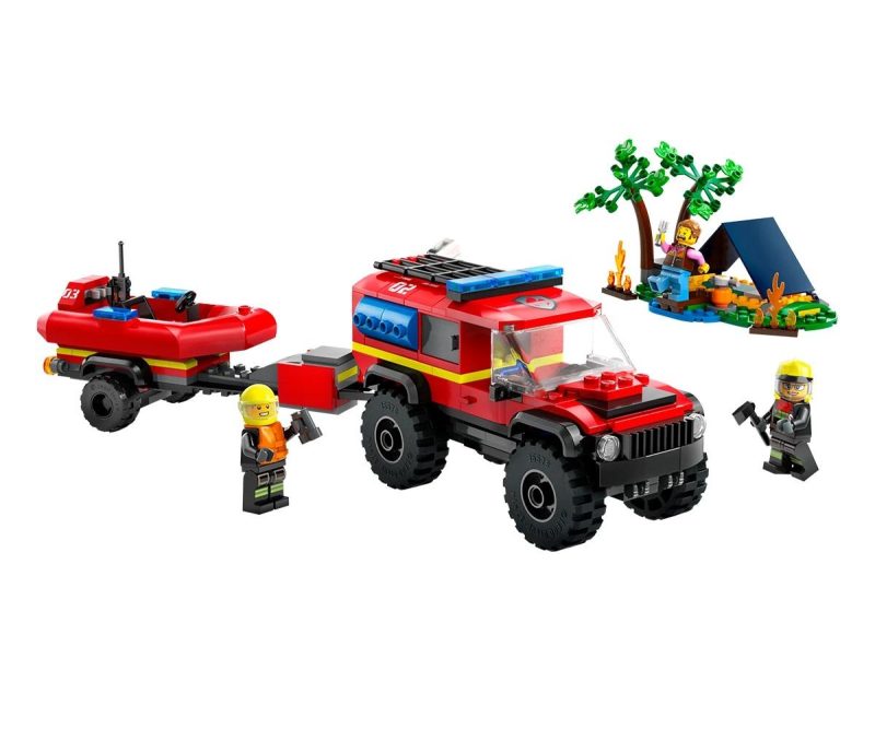 LEGO City - 4x4 Fire Truck with Rescue Boat - 60412 - Image 2