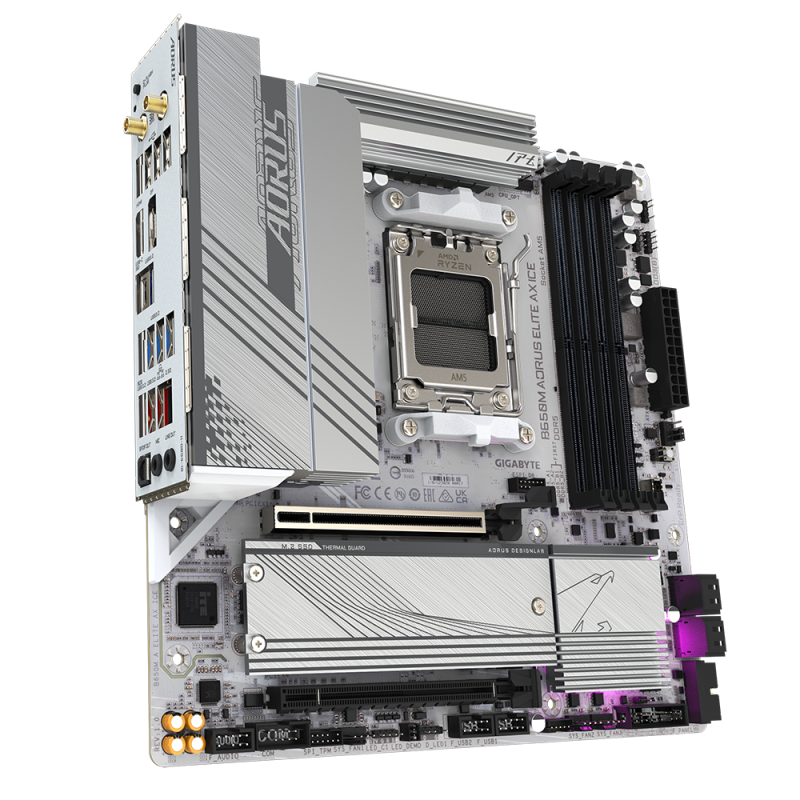 Дънна платка GIGABYTE B650M AORUS ELITE AX ICE - Image 3