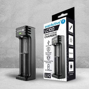 Зарядно устройство за LiIon батерии 3,7v CR18650,CR123,14500 1 гнездо USB micro LC-100 EverActive - Image 4