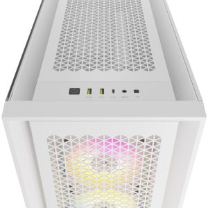 Кутия Corsair iCUE 5000D RGB Airflow Mid Tower, Tempered Glass, Бяла - Image 5