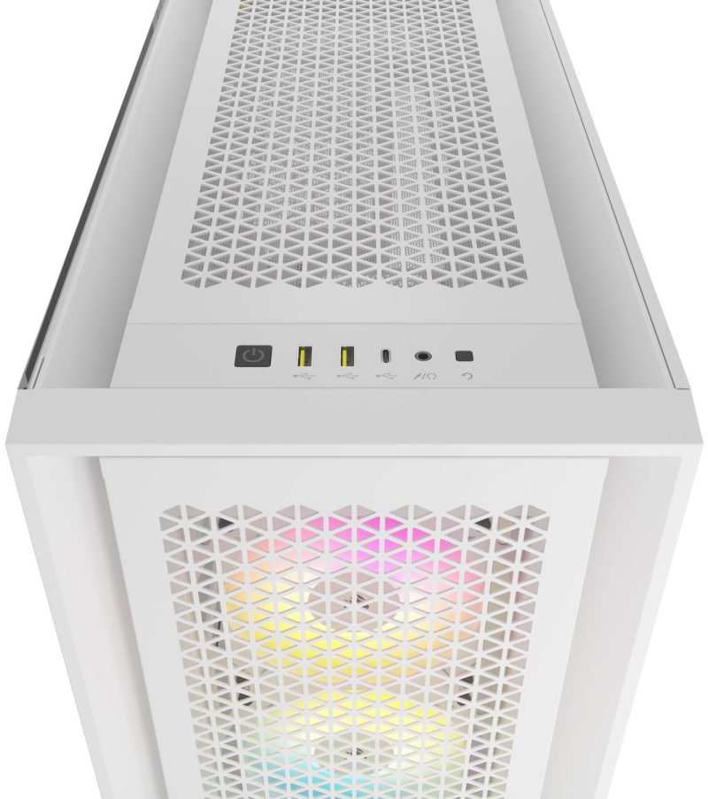 Кутия Corsair iCUE 5000D RGB Airflow Mid Tower, Tempered Glass, Бяла - Image 5